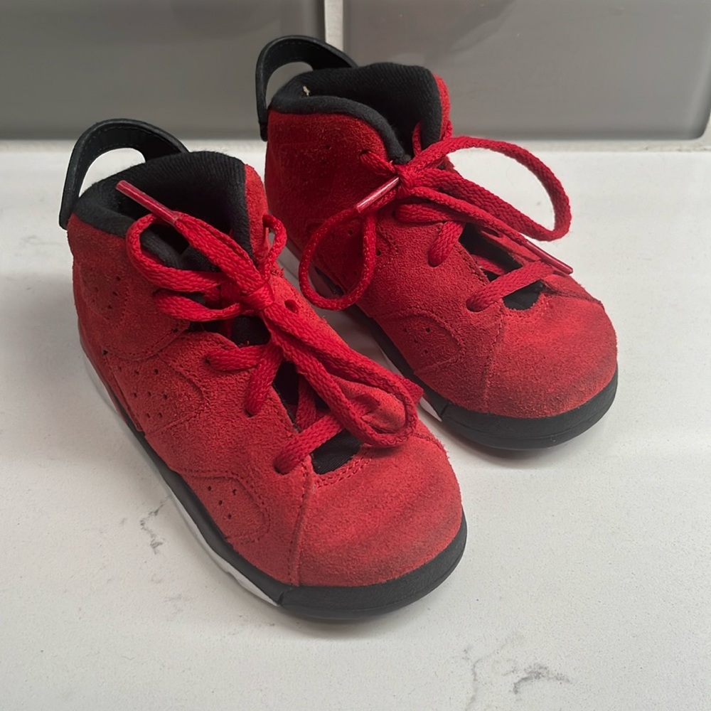 Nike Air Jordan 6 Retro Toro Toddler Size 8C Athletic Shoes Sneakers‎ DV3605-600